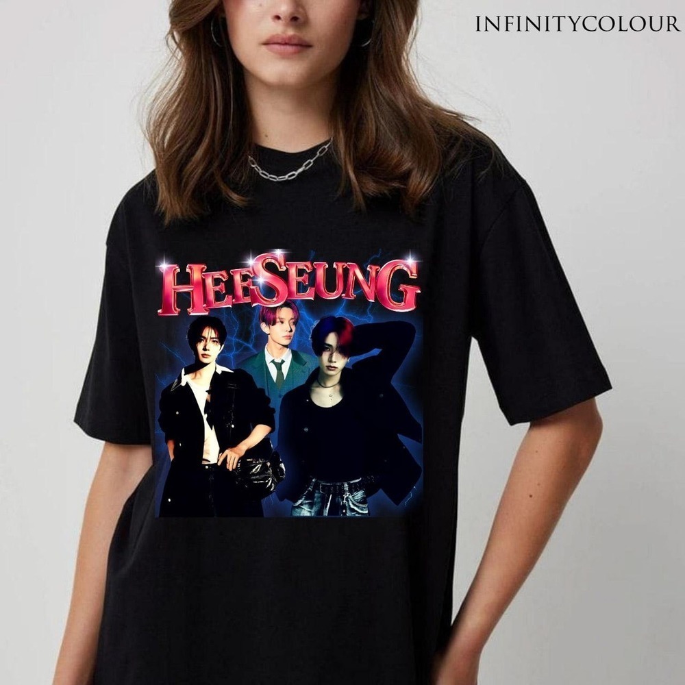 Enhypen Heeseung Custom Kpop Idol Fan Graphic Streetwear T-Shirt